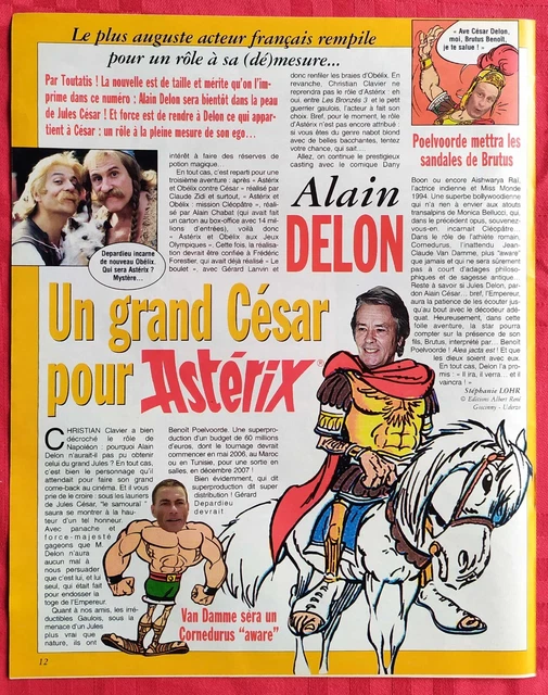 ALAIN DELON, ASTÉRIX (César) - coupure de presse, clipping de 2005 EUR ...