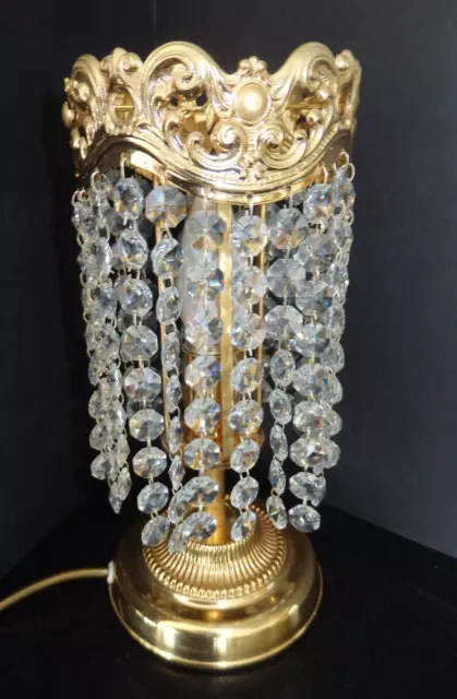 dekorative Tischleuchte 230V mit Kristallgehänge Venezianischer Stil H:26cm D:12