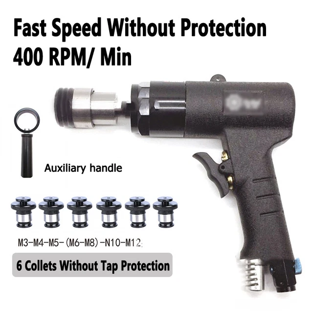 Pneumatic Gun Drill 400Rpm Air Drilling Tapping Machine M3-12 Chucks Fast Speed