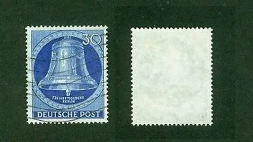 1  Briefmarke   Berlin   Freiheitsglocke Klöppel Mitte 30 Pf   1953   gestempelt