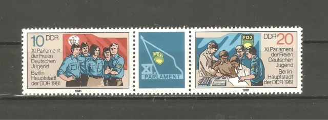 Briefmarken---DDR---1981---Postfrisch---Mi 2609 - 2610----Dreierstreifen--