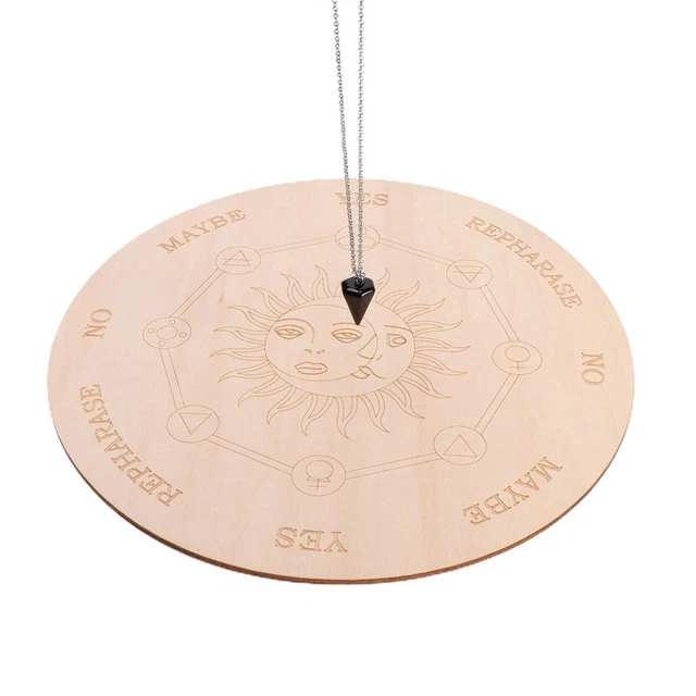 Panneaux De Pendule De Fleur De Lion, Bois Radiesthésie Planche De Divination Blanc Tableau De