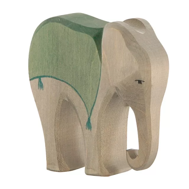 Elefant mit Sattel - Ostheimer 41912 Holzfigur auch für Krippe, Krippenfigur NEU