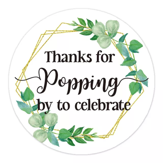 50 PCS Thanks for Popping by to Celebrate Favor Stickers - Thank You Sticker ...
