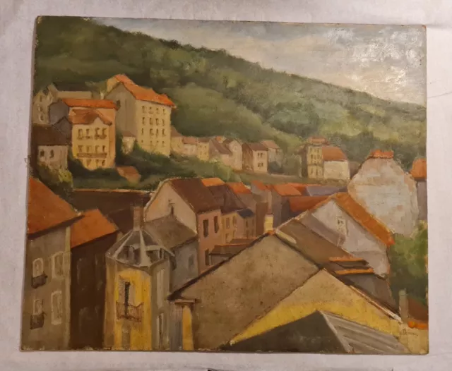 Tableau ancien impressionniste XXéme signé "Demesse"  huile  54cm x 65cm