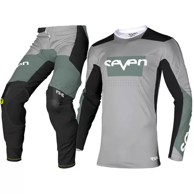 NEW Seven Rival Division Grey Motocross Dirt Bike Gear Set