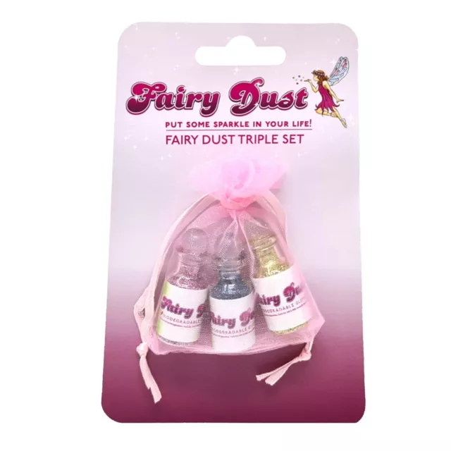 Bio-degradable Glitter Fairy Dust Triple Gift Set Party Favour Arts Craft Hobby