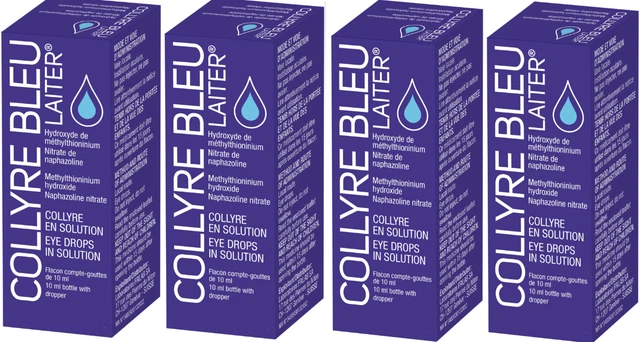ORIGINAL Collirio Azul Leche Gota para Ojos 10 ml VENCIMIENTO: 11/2025 NUEVO SELLADO PAQUETE DE 4