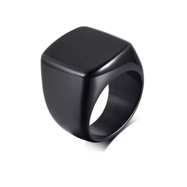 Mens Black Stainless Steel Cremation Ashes Urn Ring Memorial Keepsake Jewelry