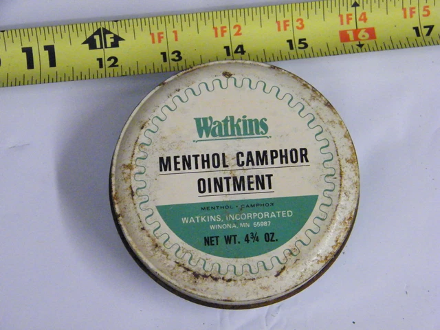 VINTAGE WATKINS MENTHOL Camphor Ointment 4 3/4 oz Empty Tin £9.36 ...