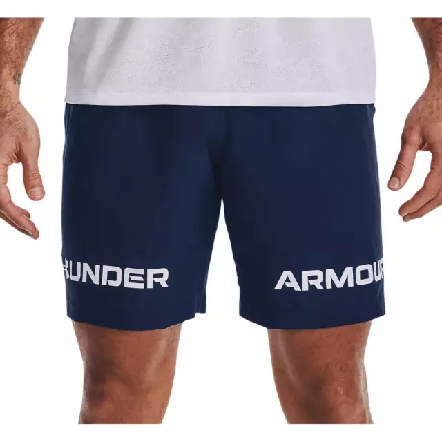 Under Armour Mens Woven Graphic Wordmark Training Shorts Gym