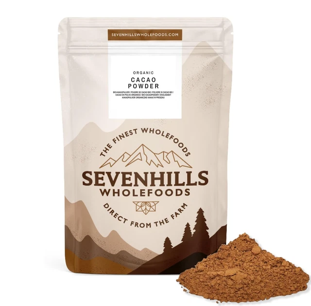 SEVENHILLS WHOLEFOODS ORGANIC Cacao/Cocoa Powder 1kg | Natural Source ...