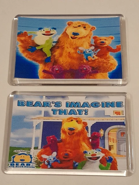 WALT DISNEY BEAR In The Big Blue House Acrylic Fridge Magnet Set Of 2 £ ...