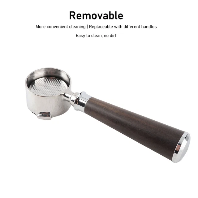 Porte-filtre Sans Fond Normcore 54 Mm – Pour Breville/Sage Barista Express – Avec Tamper 18 G Et Poignée Bois De Noyer