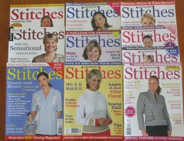 Australian STITCHES BULK LOT Magazines Sewing Dressmaking Patterns Sew Vol 7 -10