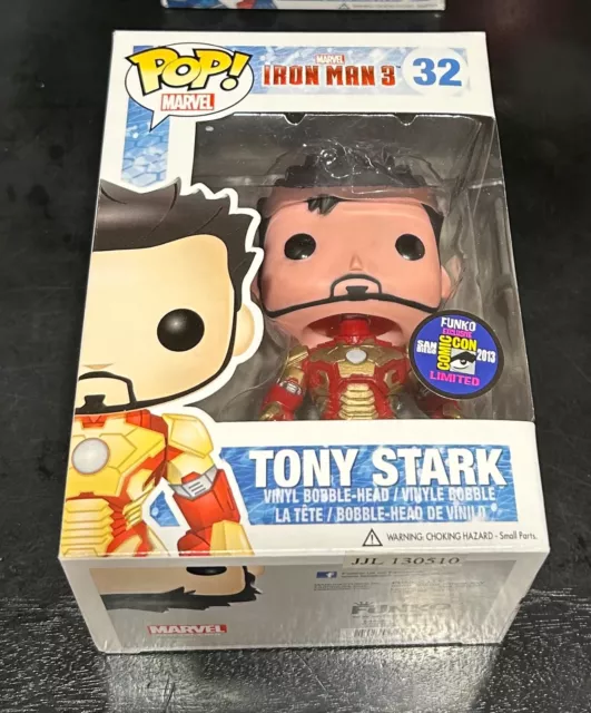 Funko Pop! Marvel #32 TONY STARK - SDCC 2013 LIMITED EXCLUSIVE Official Sticker