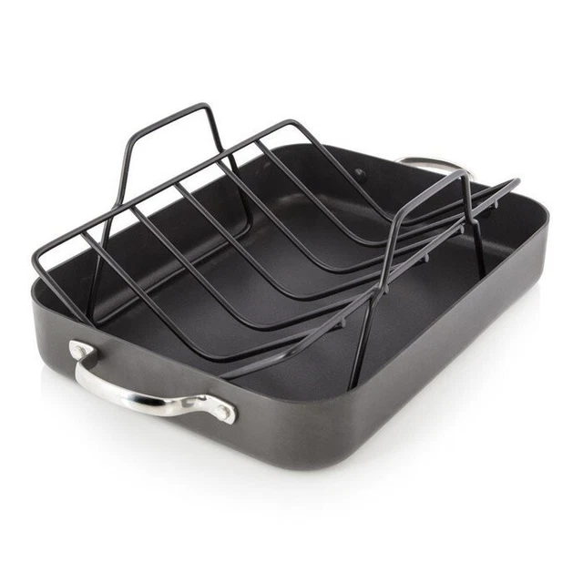 Mainstays 18 inch Jumbo Roasting Pan with Lid and Basting Rack