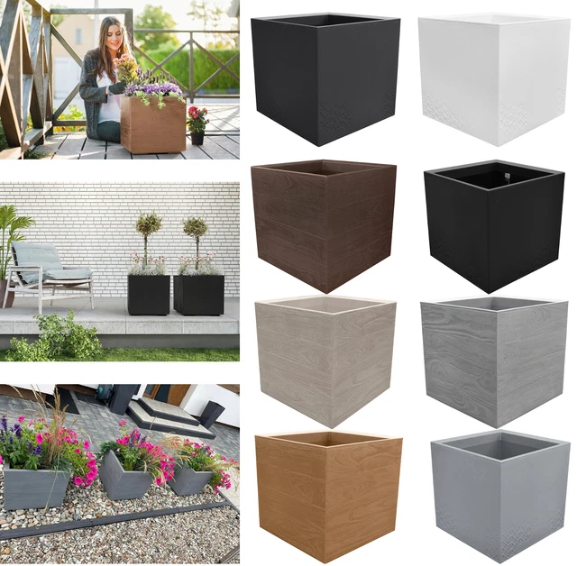 BLUMENKÜBEL PFLANZKÜBEL PFLANZTOPF mit Rollen 40x40 Pflanzgefäß 8