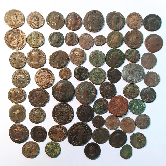 LOT de 62 BRONZES ROMAINS