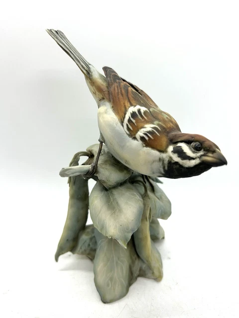 Vintage Quality Italy Italian Tay Porcelain Ceramic Sparrow Bird Figurine