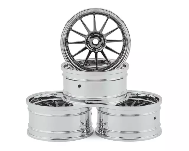 MST S-GD 21 Wheel Set (Silver/Black Chrome) (4) (Offset Changeable) w/12mm Hex