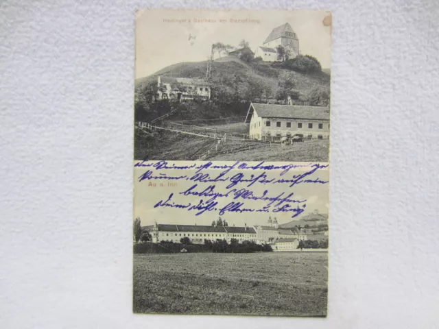 POSTKARTE - AU am Inn - Mühldorf - Heidinger´s Gasthaus am Stampflberg - 1914