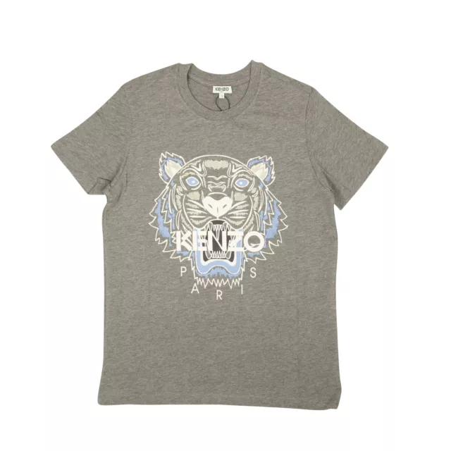 Kenzo Paris Grey Classic Tiger Short Sleeve T-Shirt