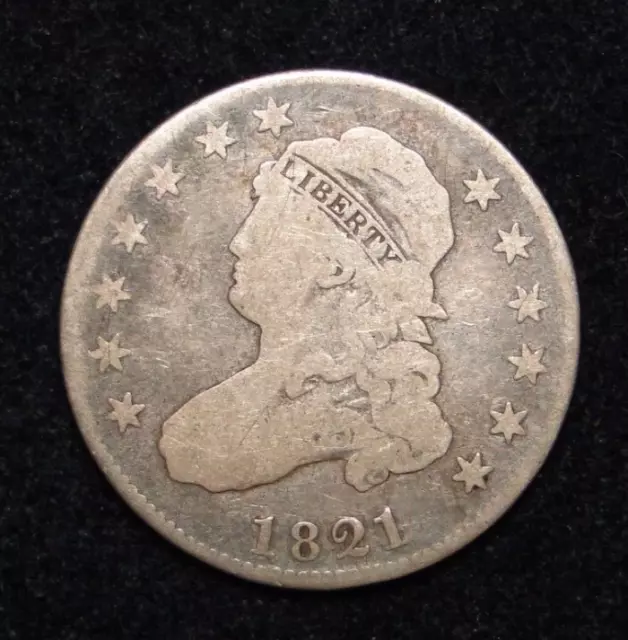 1821 Capped Bust Quarter Old U.s. Type Coin