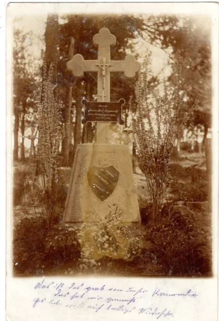 Foto AK Soldaten Grab Kommandant 2.Pionier Kp. 1917 KuK Feldpost 395 WK1 Österre