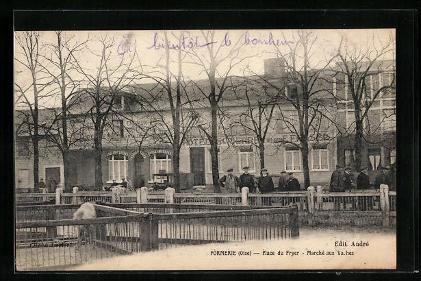 CPA Formerie, Place du Fryer, Marché aux Vaches
