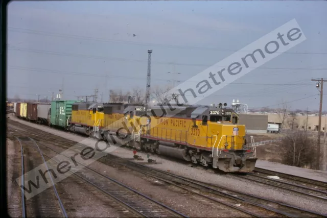 Original Slide Union Pacific UP 3370 EMD SD40-2 Proviso ILL 3-96