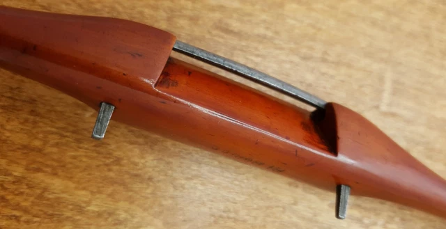 Vintage restored shellac 10 1/2" Small Wooden Spokeshave w 1.5" blade