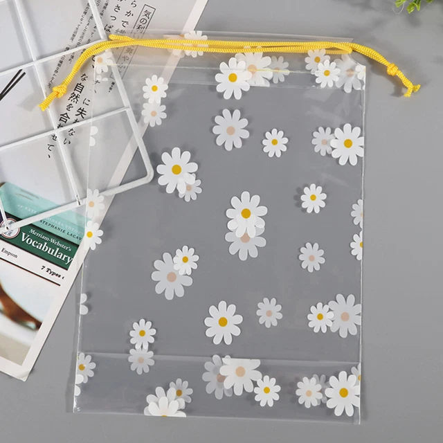 25 pz sacchetti per imballaggio in plastica Pe materiale trasparente sacchetto giallo
