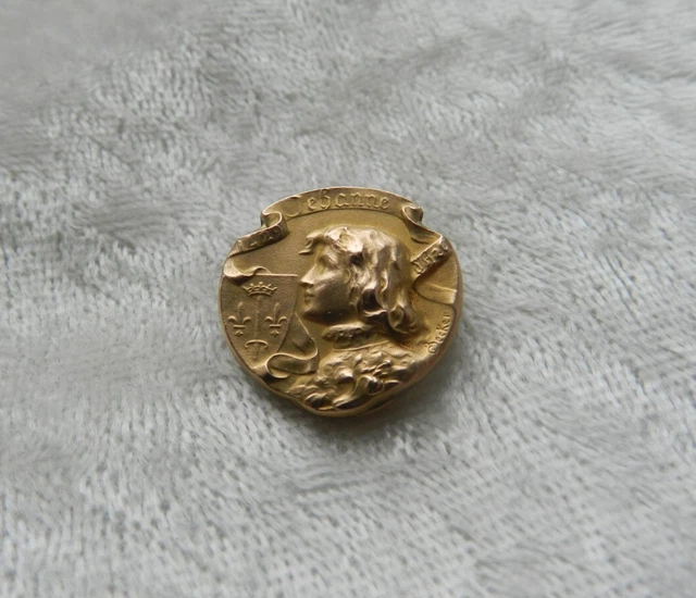 Ancien Coulisseau De Sautoir En Argent 800 Avec Strass Et Fleur En Pâte De Verre