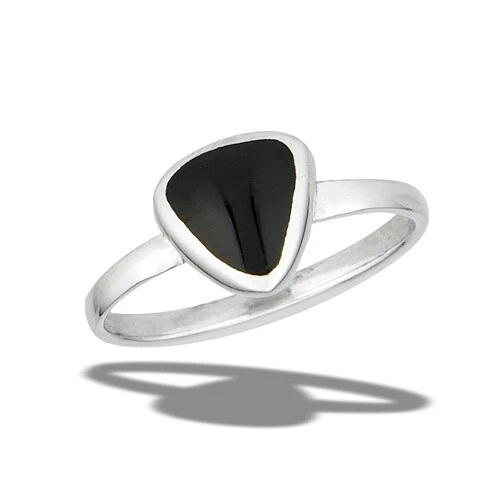 Bague En Argent Massif Avec Trio De Zirconiums Triangle - Taille 53 - Occasion