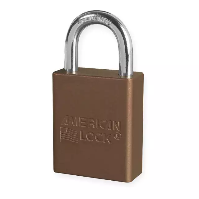 AMERICAN LOCK A1105KABRN Lockout Padlock,KA,Brown,1-7/8"H