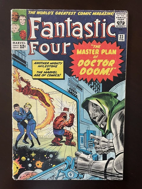 1964 Marvel Fantastic Four #23 -3.5 Grade w/ Doctor Doom Jack Kirby & Stan Lee