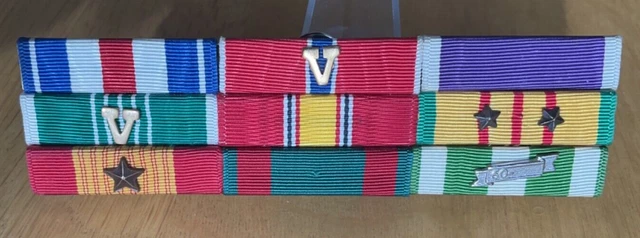 WW2 VIETNAM ERA US Army Navy Air Force USMC Medal Ribbon Slides Bars ...