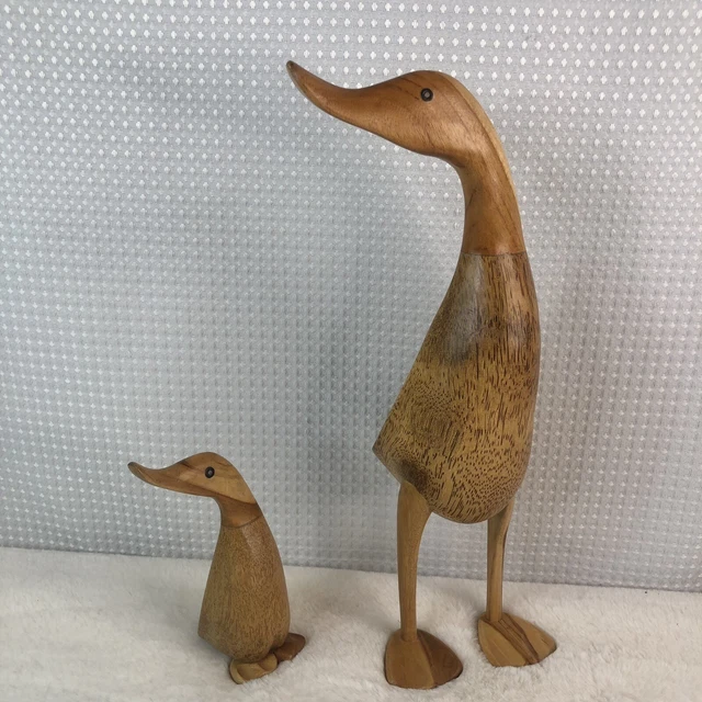 DCUK Wooden Mom Duck & Baby Duckling