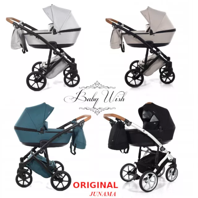 JUNAMA SPACE V2  BABY PRAM STROLLER 2in1 , CARRYCOT+ PUSHCHAIR