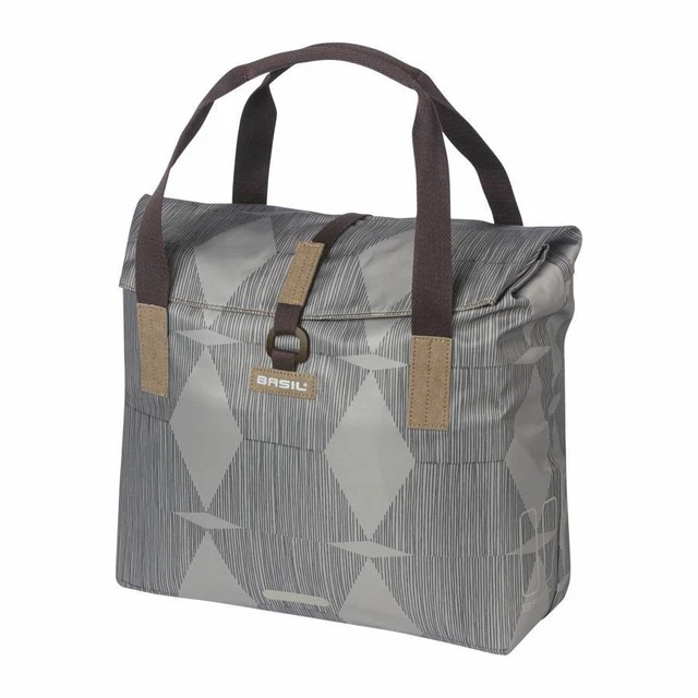 Sacoche Latérale Vélo BASIL City Shopper - Marron - Sac Bandoulière 2-en-1