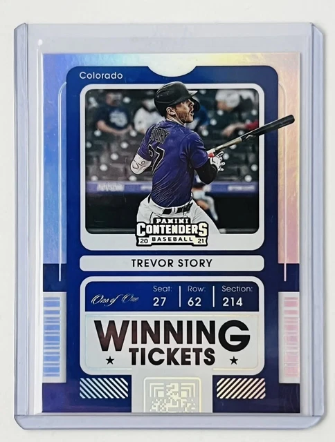 Trevor Story 2021 Panini Contenders Winning Tickets Platinum TRUE 1/1 One of One