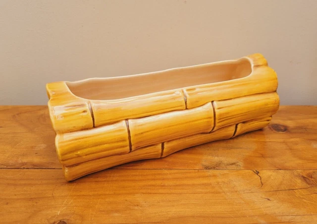 SylvaC 5375 Bamboo Long Posy Log Vase Planter
