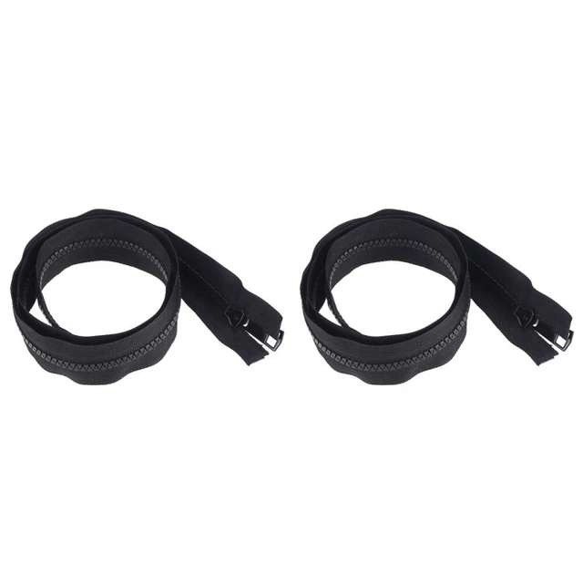 Cerniere Nere Staccabili - 2 Pezzi Da 80 Cm Per Vestiti, Borse, Cuscini E Tende