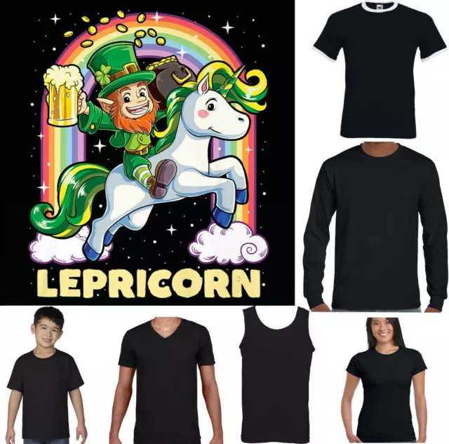 Giorno di San Patrizio T-Shirt Lepricorn Unicorn Paddy's Irish Unisex Divertente