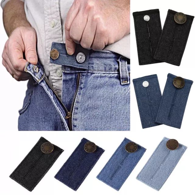 12 PCS PANTS Waist Button Extender Jeans Button Extender Soft Plastic  Fashion $14.60 - PicClick AU