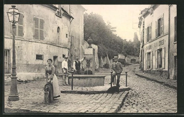 CPA Franconville, Rue de Cormeilles, vue de la rue 1906