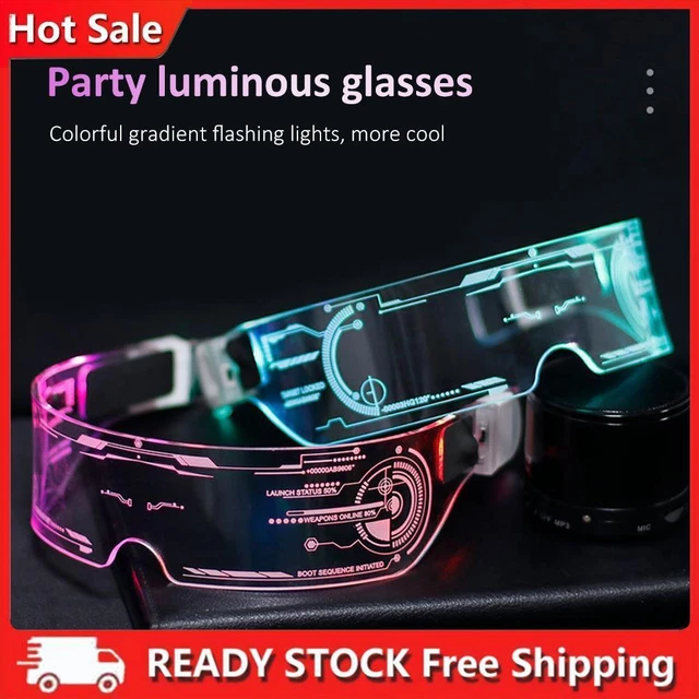Occhiali luminosi a LED Cambio Colorato EL Filo Costume Illuminazione Visiera