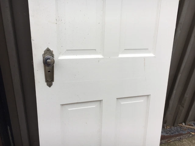 c1900 Victorian era 6 panel pantry or closer door 80" x 28" x 1.5" period knob 10