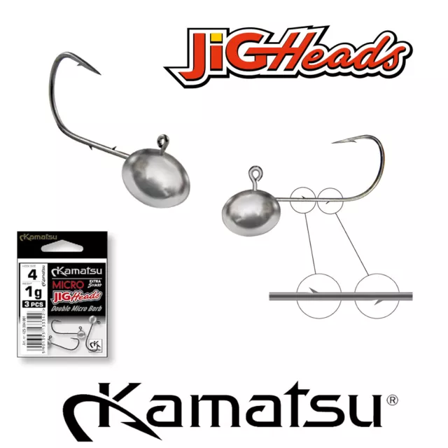 3 Stk. MINI JIGKÖPFE, JIGHAKEN, MICRO JIG KÖPFE 1-6g JIG HAKEN JIGKOPF JIGHEADS